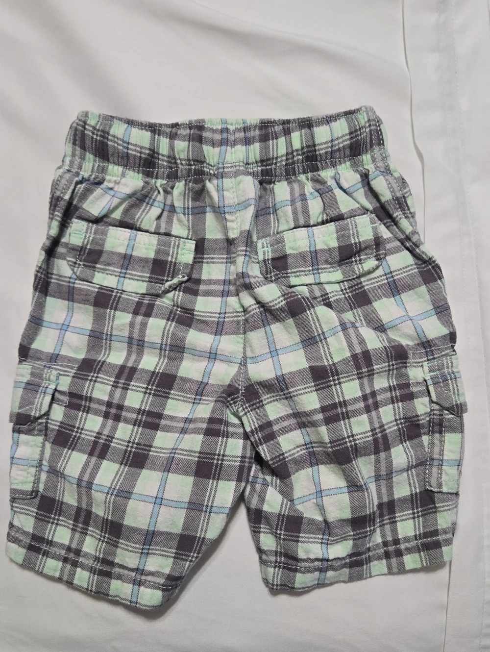 Carters grey and mint green plaid outfit